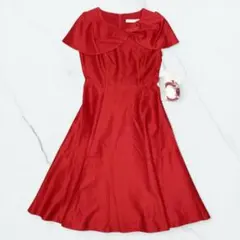 ERUKEI エルケイ ケープデザイン Aライン フレア ミディアムドレス