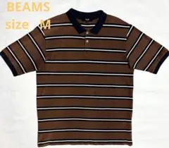 BEAMS HEART ボーダーポロシャツ ブラウン Mのサムネイル