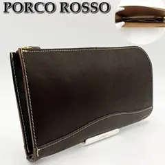 PORCO ROSSO ルガトショルダー／ラウンドZIP長財布 「ネイビー