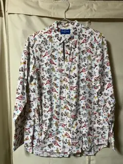 東京ディズニーリゾート キャラクター 総柄長袖Yシャツ Sサイズ
