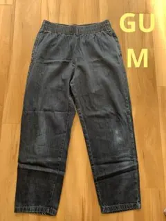 GU デニム　パンツ ワイド　テーパードシルエット ワークウェア M