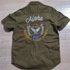 Alpha Industries 半袖シャツ オリーブ色のサムネイル
