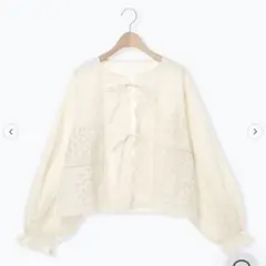 タグ付き新品 レースパッチワーク ブラウス SM2