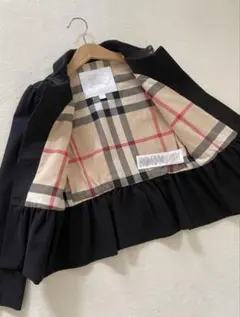バーバリー　キッズスーツ　４点セット　男の子　フォーマル　ノバチェック 116 バーバリー キッズスーツ 4点セット 男の子 フォーマル ノバ