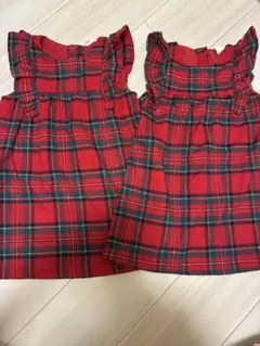 H＆Mギンガムチェックノースリーブワンピース2着セットバラ売り可