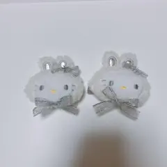 ふわふわスノーラビット サンリオキャラクターズ シークレットヘアクリップ キティ