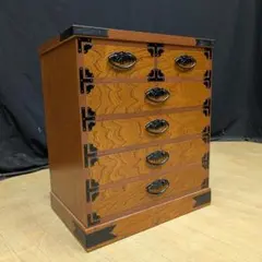 EFK22 民芸家具調 からくり箪笥 金庫付き 隠し抽斗 ケヤキ/欅杢目 小箪笥 EFK22 民芸家具調 からくり箪笥 金庫付き 隠し抽斗 ケヤキ/欅杢目 小