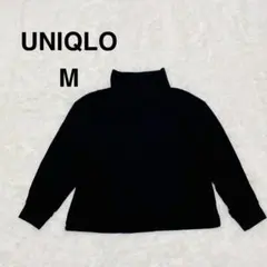 ユニクロ　フリース タートルネック セーター 【M 】 ブラック ゆったり