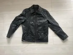 UNIQLO 黒レザーライダースジャケット