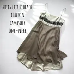 シップスリトルブラック レースキャミワンピ シフォン ベージュ｜フォーマル上品のサムネイル
