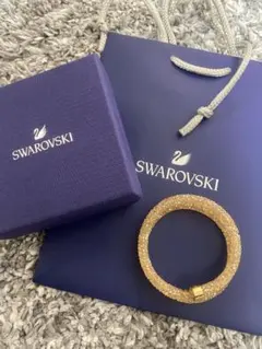 Swarovski ゴールド 2連ブレスレット