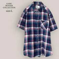 【GANG BUSTER COLLECTION】半袖シャツ　チェック　メンズ