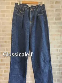 Classicalelf ハイウエストでゆったりシルエット!タックデニム　XL