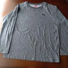 PUMA「Soft　Touch　DRY」 長袖ラグランTシャツ グレーXLのサムネイル