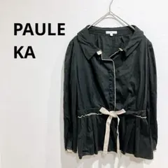 ポールカ/PAULE KA 長袖シャツ ブラウス ウエスト紐 フェミニン 黒のサムネイル
