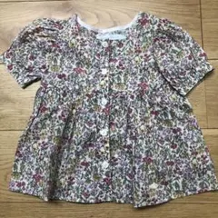 値下げしました！タルティーヌエショコラ　花柄リバティ半袖ブラウス　綿100%