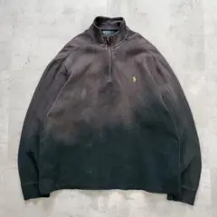Boro Fade ボロ フェード ハーフジップ ニットセーター 褪色 肉厚XL