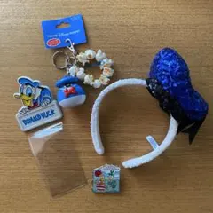 ドナルドダック　カチューシャ　ポップコーン キーチェーン チケットホルダーのサムネイル