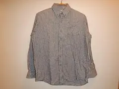 L.L.Bean　チェック柄 ネルシャツ　アメリカ製　M　白　黒