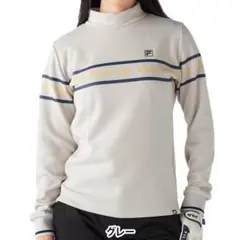 2025年秋冬★サンプル品★フィラゴルフ★裏起毛長袖モックネックシャツ★M/GY