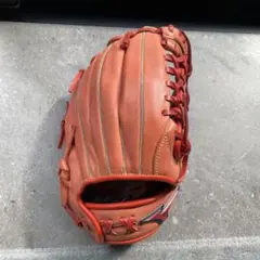 Mizuno オレンジ ソフトボールグローブ　ジュニア用　使用頻度少