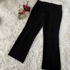 【MOGA /モガ】　ブラックフレアパンツ (LL)ゆったり　きれいめ