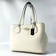 COACH コーチ トートバッグ ハンドバッグ ベージュ　レザー