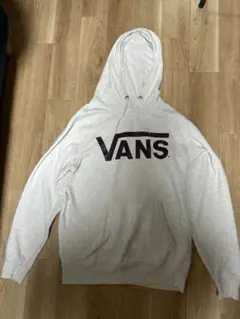 VANS グレー フード付きパーカー S サイズ