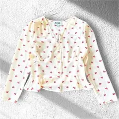 Rouje Paris✨さくらんぼ長袖ブラウス 36神崎恵のサムネイル