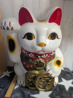 【縁起物】特大 招き猫 白猫 開運 商売繁盛 置物 高さ33センチ 縁起物】特大 招き猫 白猫 開運 商売繁盛 置物 高さ33センチ - メルカリ