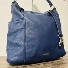 美品◎ COACH コーチ 2way シボ革 ショルダーバッグ 紺 31323