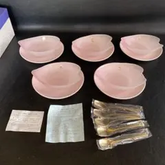 未使用品　たち吉 桜花 デザートセット 5客 デザートボウル デザート皿