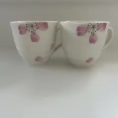 桜柄 マグカップ ペアセット ピンク 白 2個セット