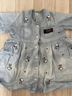 Wrangler PEANUTS スヌーピー デニムワンピース 80cm
