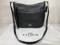 【美品】COACH コーチ レザー ショルダーバッグ ブラック