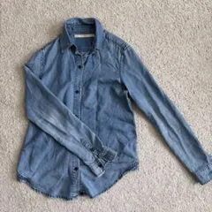 【SHIPS購入品】テンセル100% デニム風シャツ ブラウスのサムネイル