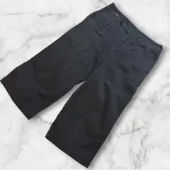 MHL. ダークグレーワイドパンツ　クロップド丈　Ｌサイズ