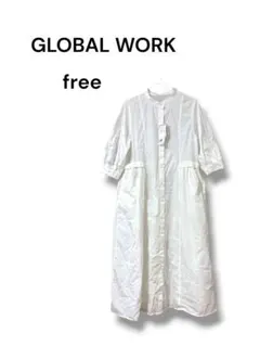 【新品タグ付き】GLOBALWORKグローバルワーク ケアラクリネンワンピース