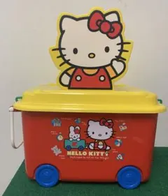 当時物 昭和レトロ ハローキティ ハウス型収納ケース おもちゃ箱