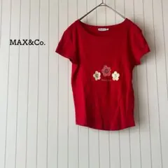 マックスアンドコー 花柄プリントTシャツ カジュアル 大人可愛い トリコットのサムネイル