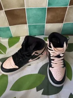 Nike Air Jordan 1 Mid 23cm ブラック×ピンク8分新美品