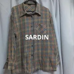 SARDIN チェック柄 長袖シャツ レディース
