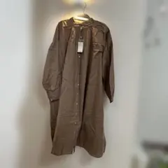 Samansa Mos2 ギャザーハオリワンピース ブラウン