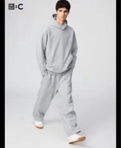 【UNIQLO】 スウェットワイドパンツ/標準丈　Mサイズ　グレー