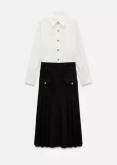 ZARA ザラ　コントラスト ワンピース - ZW COLLECTION