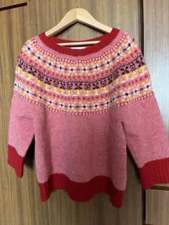 ERIBE SCOTLAND フェアアイル柄 ニット 長袖 クルーネック - メルカリ