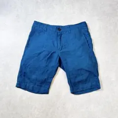 Denime ショートパンツ ブルー M リネン100%のサムネイル