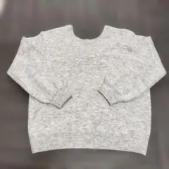Dazy リボン付きグレー長袖ニット XL