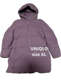 UNIQLO サイズXL シームレスダウンショートコート くすみパープル
