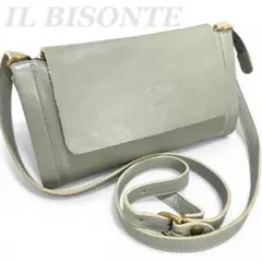 【美品】IL BISONTE イルビゾンテ ショルダーバッグ ポシェット 型押し